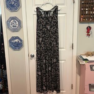 Lane Bryant maxi dress, black floral tank style dress size women’s 22/24